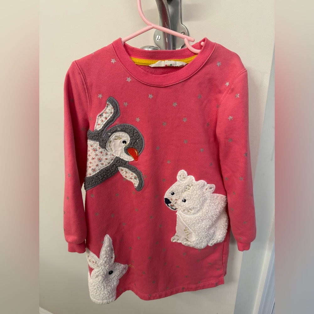 Boden Girls sweatshirt dress, EUC, size 5-6